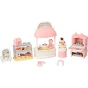 Familias Sylvanian Set de inicio de pastelería de pueblo 3a+