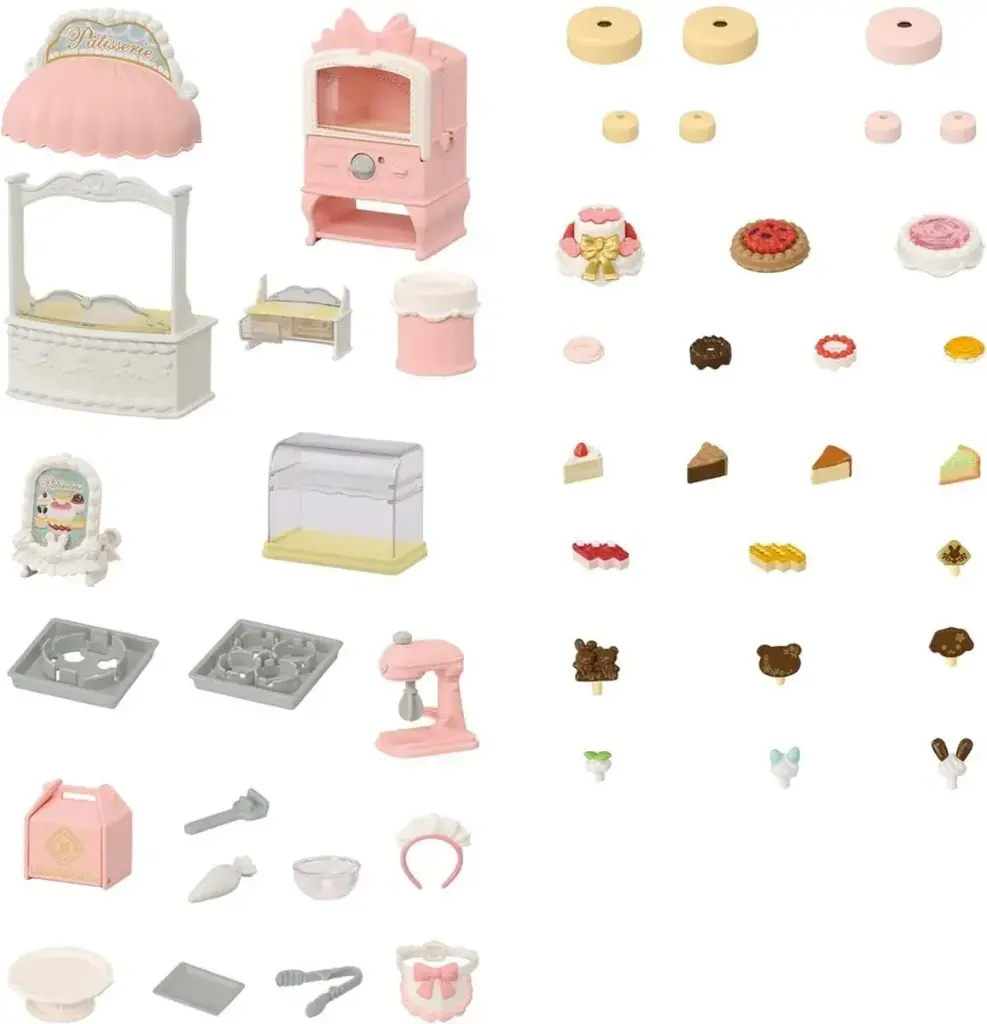 Familias Sylvanian Set de inicio de pastelería de pueblo 3a+