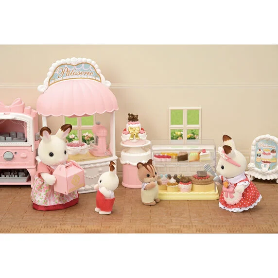 Familias Sylvanian Set de inicio de pastelería de pueblo 3a+