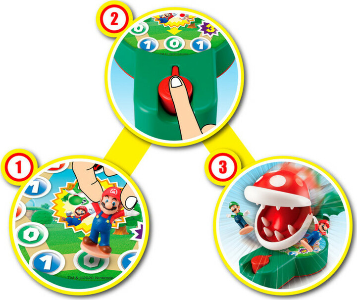 Juego de Mesa No Despiertes la Planta Piraña Super Mario  4a+