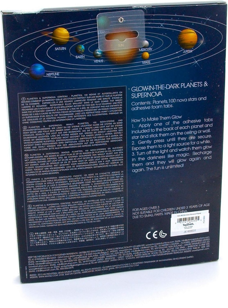 Figuras del Sistema Solar Brillan en la Oscuridad 100pzs