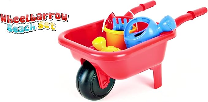Carretillo Plástico con Juguetes de Playa 3a+