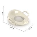 Asiento de Entrenamiento para Inodoro con Respaldo Bajo Antideslizante Beige 18m+