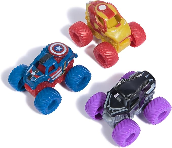 Carros Monster Jam Marvel Minis 3a+ Set de 3