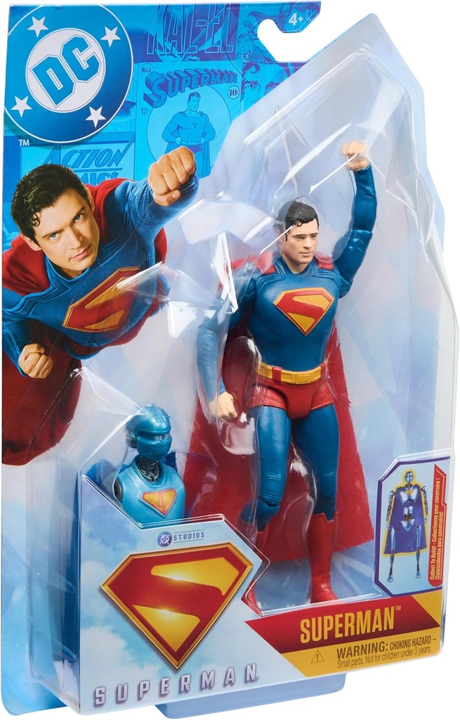 Figuras DC Comics Super Man Surt/3 4a+( 3 Super Man 1 Mr Terrific 1 The Engineer )Caja de 5