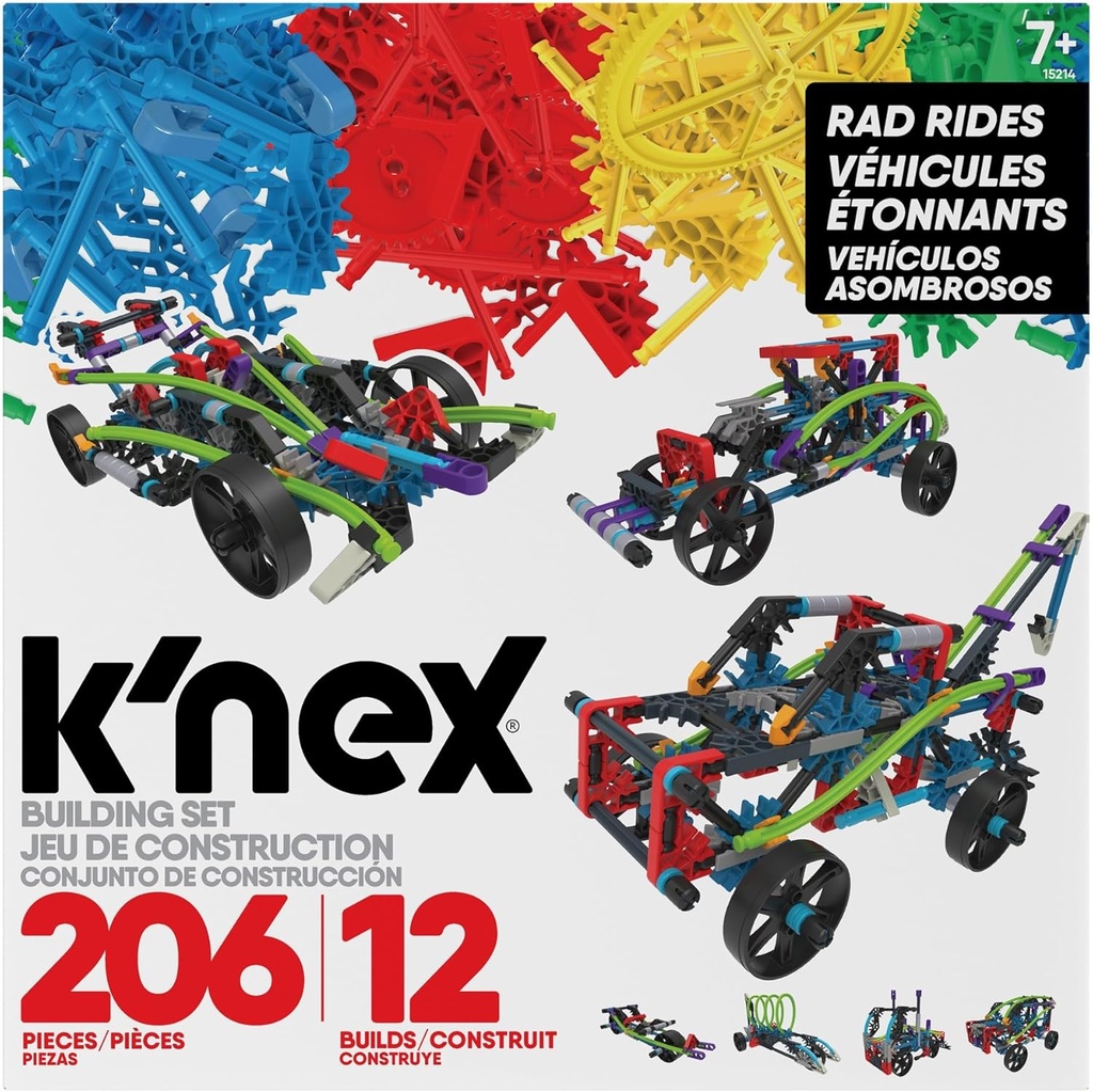 Vehiculos de Construcción K'nex 12en1 206 Pzs 7a+