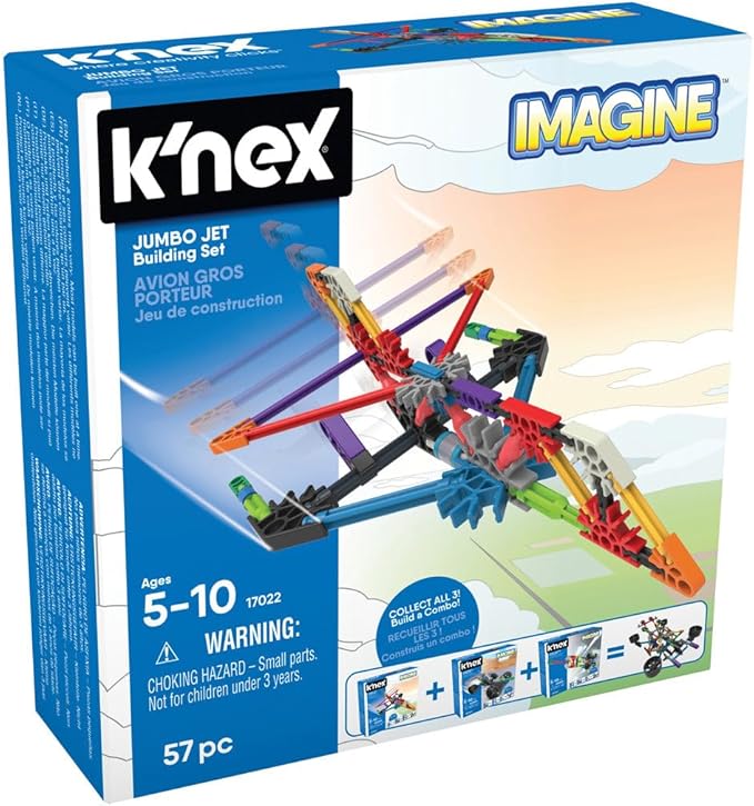 Avión Armable K`Nex 57Pzs  5a+ (17021-22-23) Surtido 3 -  Se venden por separado