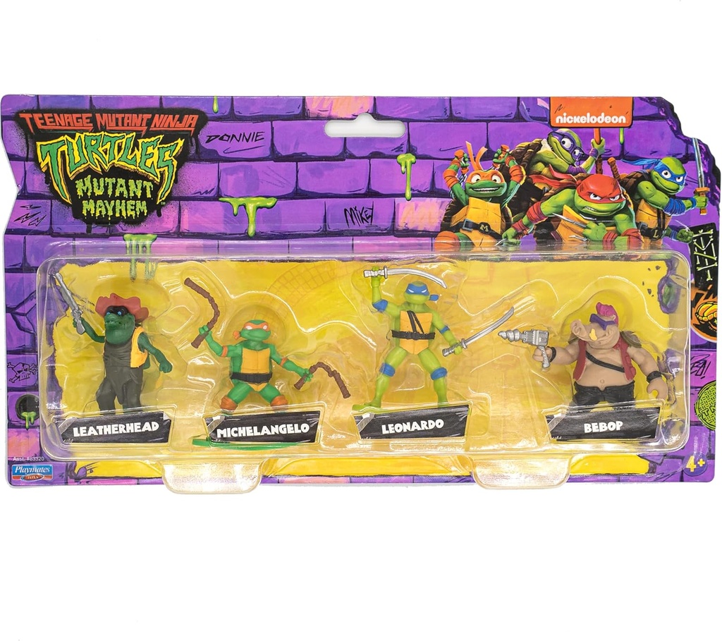 Figuras Mini de las Tortugas Ninja Set de 4 4a+ ( Surtido de 2 - Se Venden por separado )