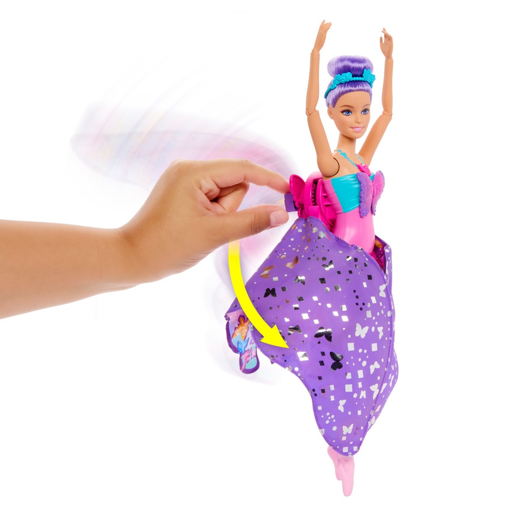 Muñeca Barbie Mariposa Bailarina Mágica 2en1 3a+