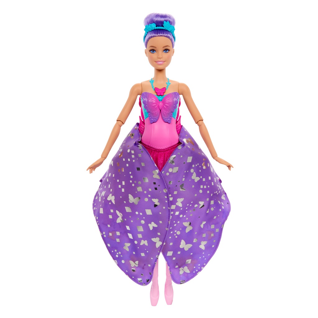 Muñeca Barbie Mariposa Bailarina Mágica 2en1 3a+