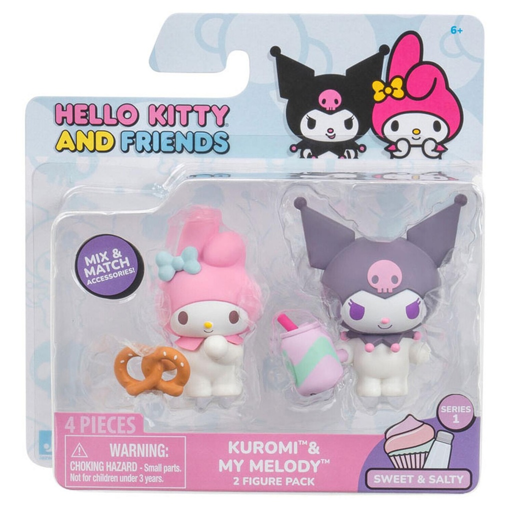 Figuras Hello Kitty and Friends - Set de 2 - 6a+ ( Surtido de 6 - Se Venden por Separado )