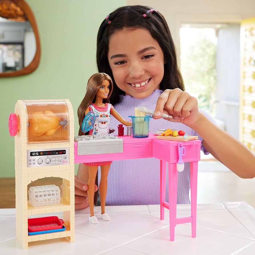 Muñeca Barbie Teresa Cratu Cocina 20Pzs 3a+