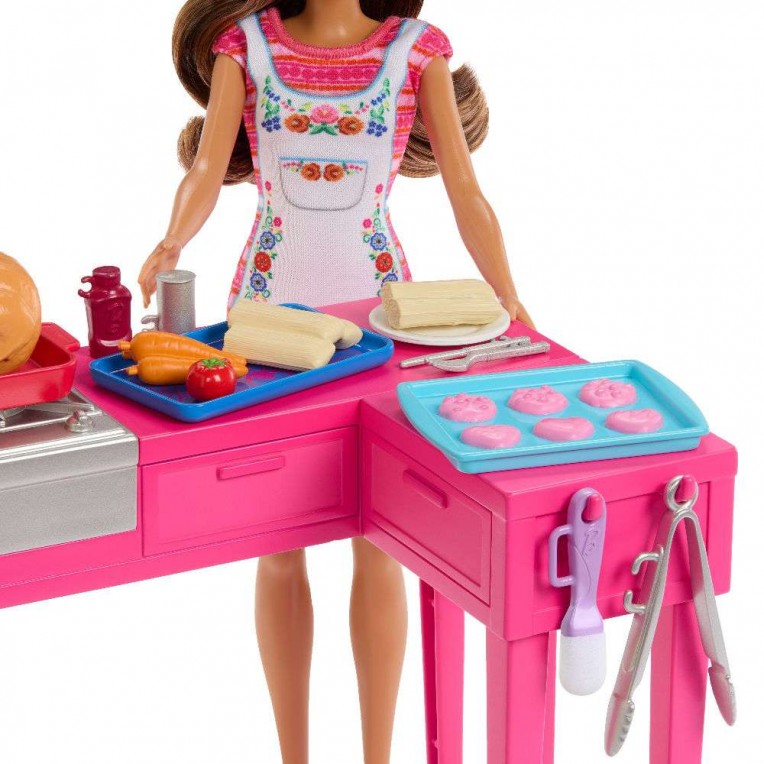 Muñeca Barbie Teresa Cratu Cocina 20Pzs 3a+