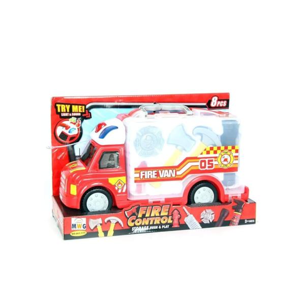 Carro de Bomberos Fire Control C/Accesorios 8pzs 3a+ (436052)