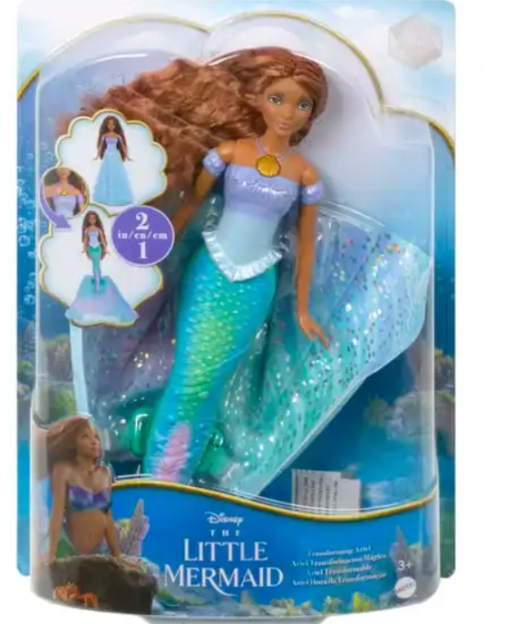 Muñeca Disney La Sirenita Ariel cambia de Forma(Sirena a Muñeca)2-1 3a+
