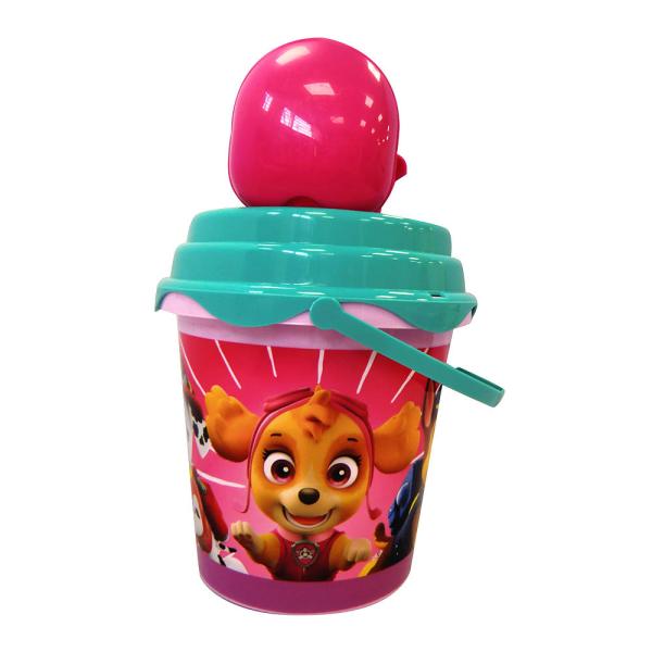 Balde Pequeño con Juguetes de Playa Paw Patrol The Movie Rosado