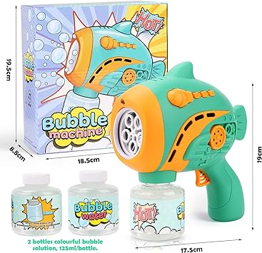 Lanzador de Burbujas Verde  con Luz y Sonido 3A+ (450522)
