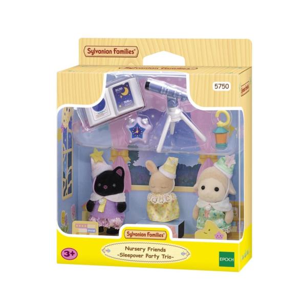 Familias Sylvanian Amigos de la Guardería Trío de Fiesta de Pijamas  3a+