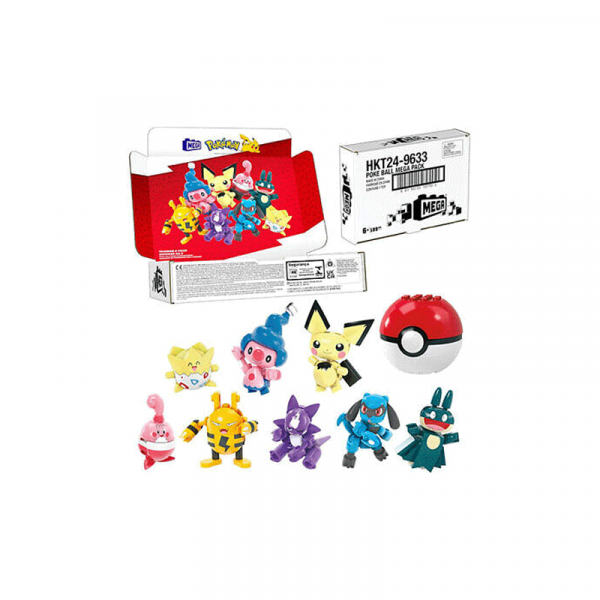 Mega Block Set de 8 Pokémon para entrenadores 189Pzs 6a+