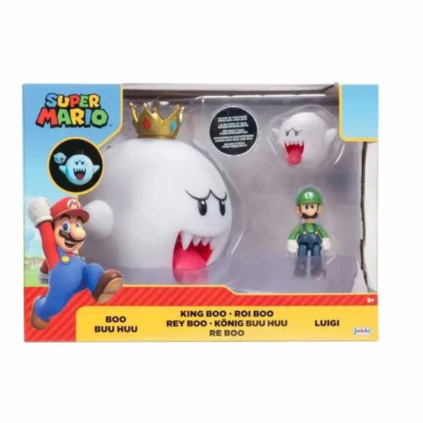 Figura Super Mario Boo  Rey Boo y Luigi 3a+