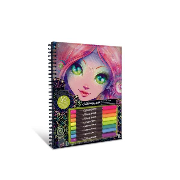 Libro para Colorear Nebulous Stars Malbuch Paginas Negras Displ/6 7a+ Coralia