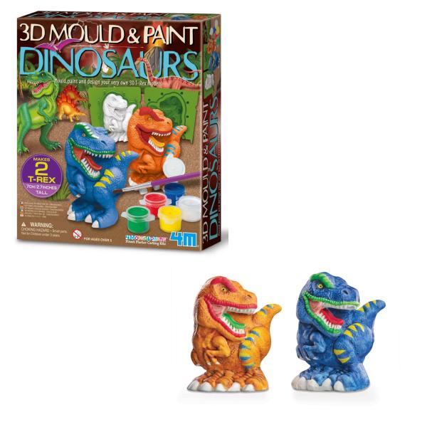 Dinosaurios T-Rex 3D Moldea y Pinta 5a+