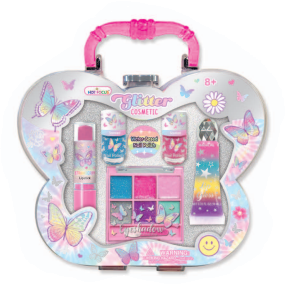 Estuche Cosméticos Brillantes Mariposas 8a+