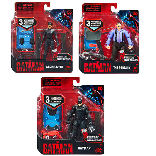 Figura The Batman 3 Accesorios y 1 Tarjeta Misteriosa Blister 3a+