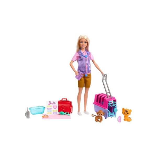 Muñeca Barbie Rescate Animales de la selva 3a+