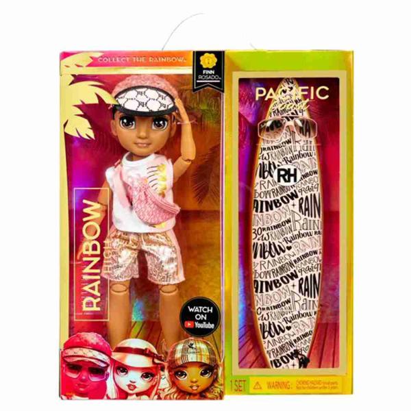 Muñeco Rainbow High Pacific Coast Finn Rosado 3a+
