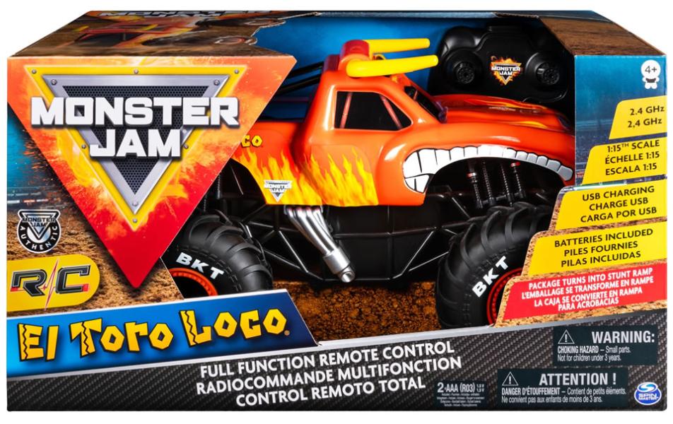 Monster Jam Toro Loco a Control Remoto 1:24  4a+