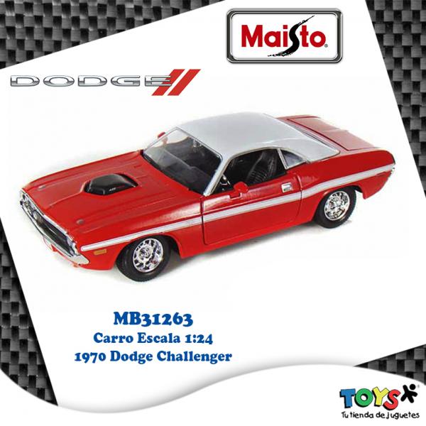Carro Escala 1:24 1970 Dodge Challenger R/T Coupe 3a+