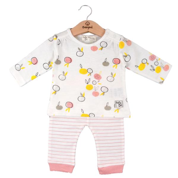 Conjunto de 2 Piezas Manga Larga de Naranjas Color Rosa Palo 6m (612594)