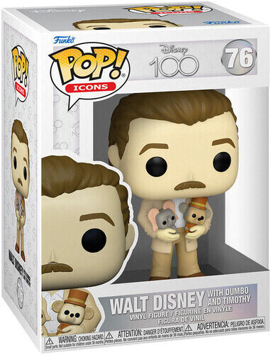 Figura Funko Pop! Disney 100 (76) Walt Disney and Dumbo & Timothy 3a+