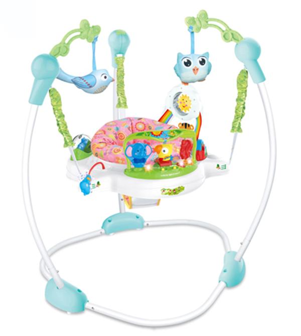 Silla Saltarina Estacionaria para el Bebé Blanca 11.3kg Max