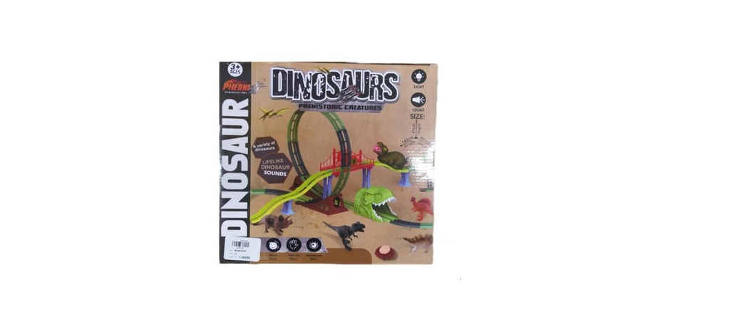 Pista de Dinosaurios 3D con Sonidos y Luz 3a+(446105)