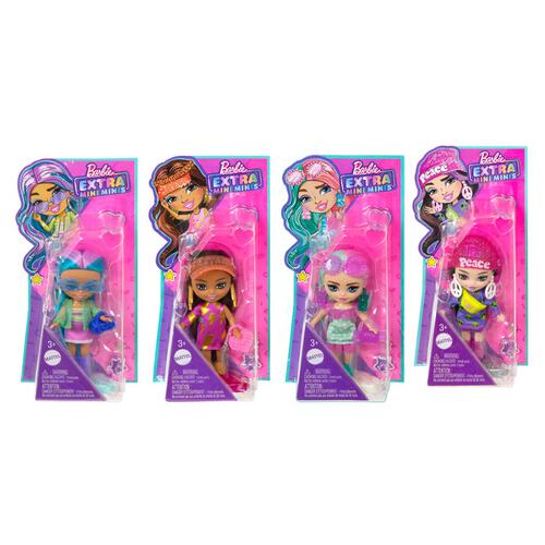 Muñecas Barbie Extras Mini Minis Displ/4 Surt/4 3a+