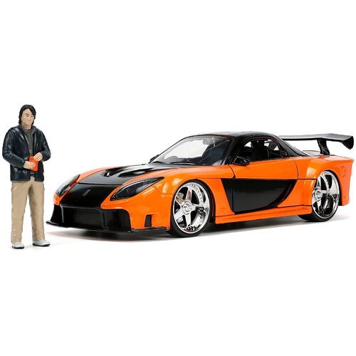 Carro c/Figura Rápidos y Furiosos Han & Mazda RX-7 Esc:1:24 8a+