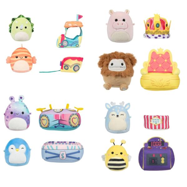 Peluches Squishmallows  Mini Set/2 con Accesorios Surt/4 3a+ 0014-15-16-17)     74805, 74804,74806, 74807,