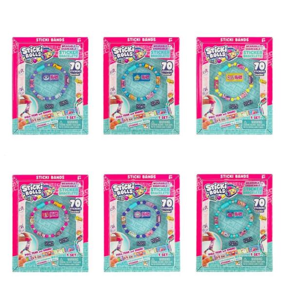Pulseras con 70 Stickers Surt/6 5a+ ( sticki Rolls)