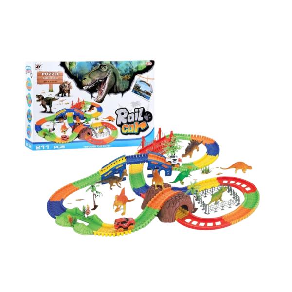 Pista de Carros Armable Rain Car Dinosaurios 211pzs 3a+ (438209)