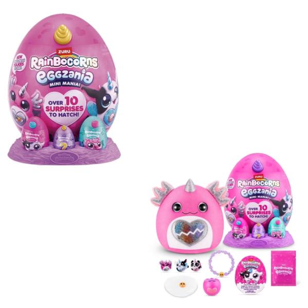 Rainbocorns Eggzania con Peluche y Sorpresas Surt/3 3a+