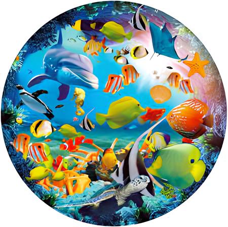 Rompecabezas Circular de Animales Marinos 1000Pzs 7a+