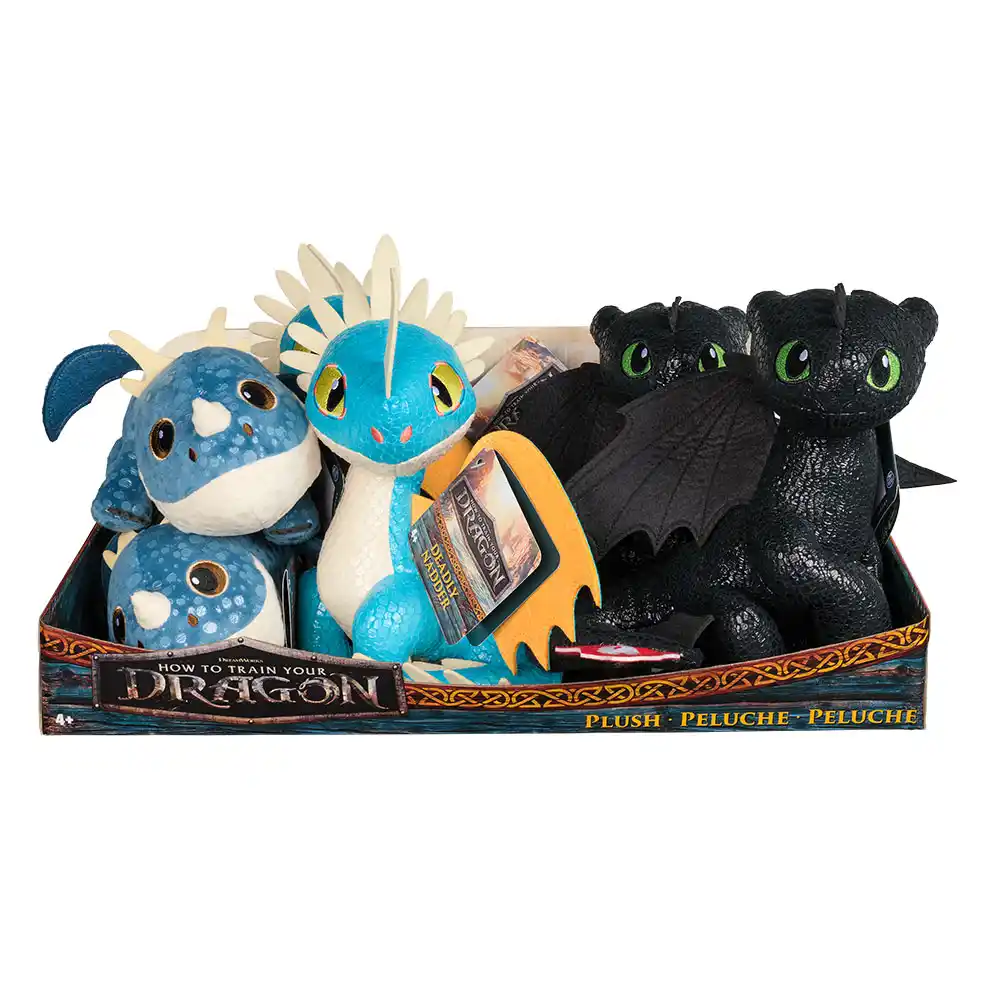 Peluche Cómo Entrenar a tu Dragón Displ/6 Surt/3 4a+