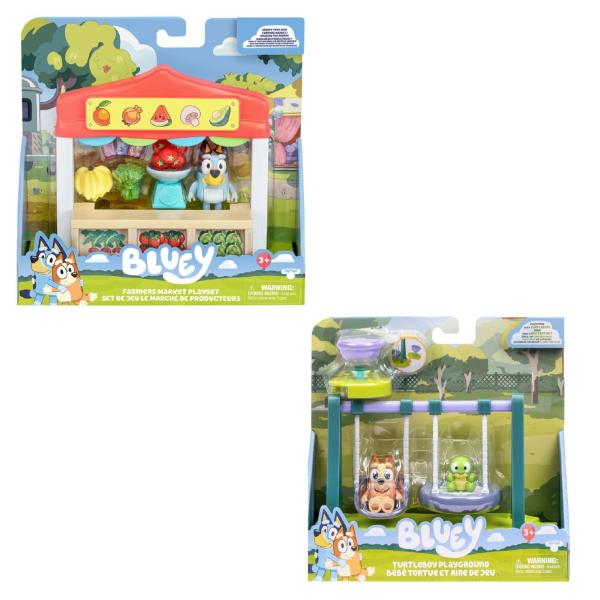 Set de Juego de Bluey Mercado y Juego del Niño Tortuga Surt/2 3a+