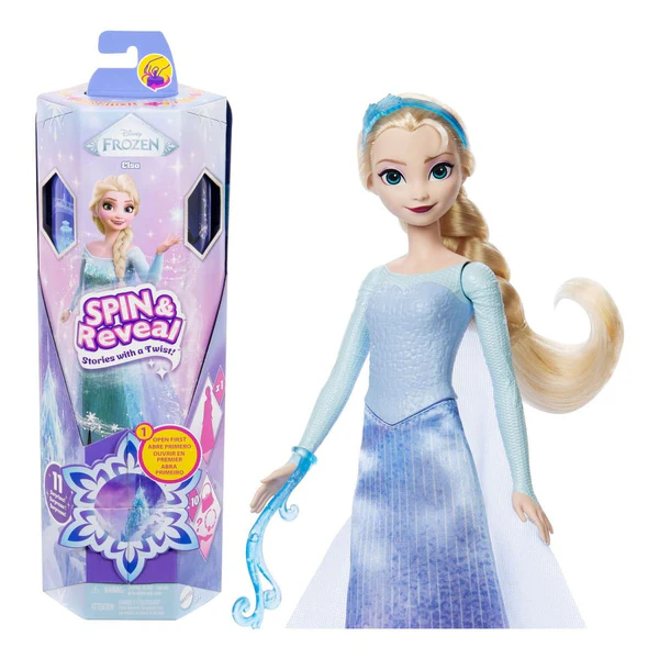 Muñeca Disney Princesa Frozen Spin & Reveal Elsa 3a+