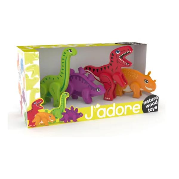 Figuras de Dinosaurios de Madera Set/4 1a+