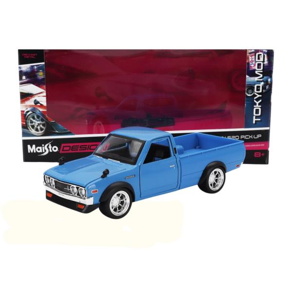 Carro Datsun 620 Pick-up 1973 Design Tokyo: Esc:1:24 Azul  8a+ (067115)