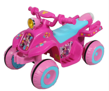 Montable Cuatriciclo Eléctrico  6 V Disney Minnie 3a+