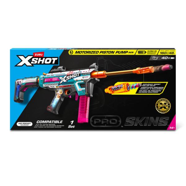 Lanzador de Dardos X-Shot Motorizada Pro Skins 14a+